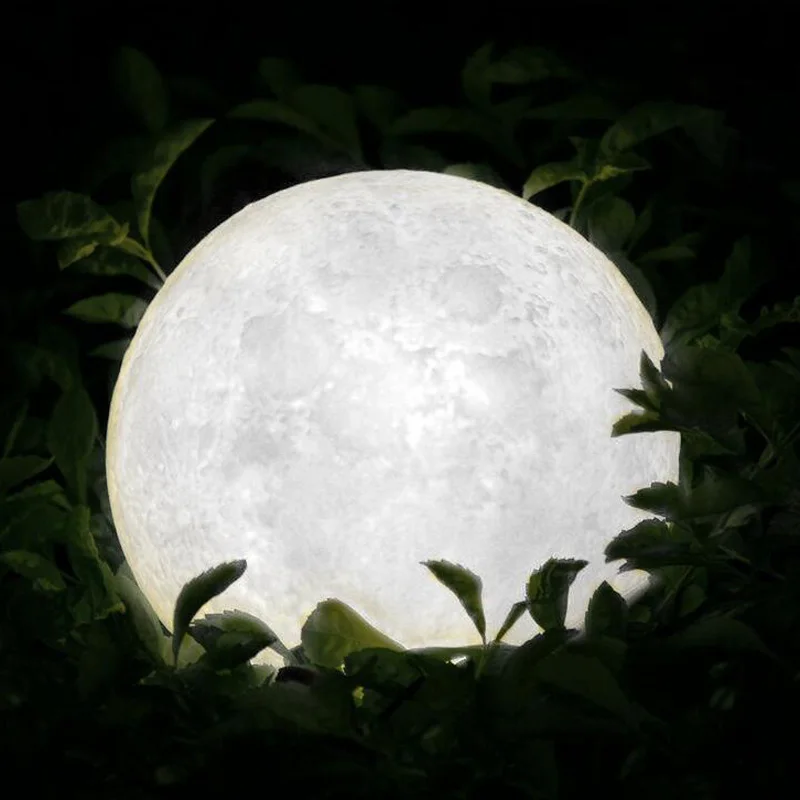 Перезаряжаемые 2 Цвет изменить сенсорный переключатель Хэллоуин Луна ночник 3D