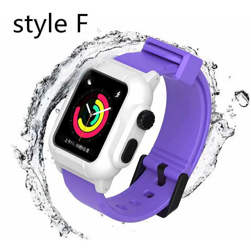 Спортивный Силиконовый каучуковый ремешок для наручных часов Apple Watch Serise 5/4/3/2 мягкие Водонепроницаемый кабель-браслет на запястье для наручных часов iwatch, 40 мм 44 мм 42 мм