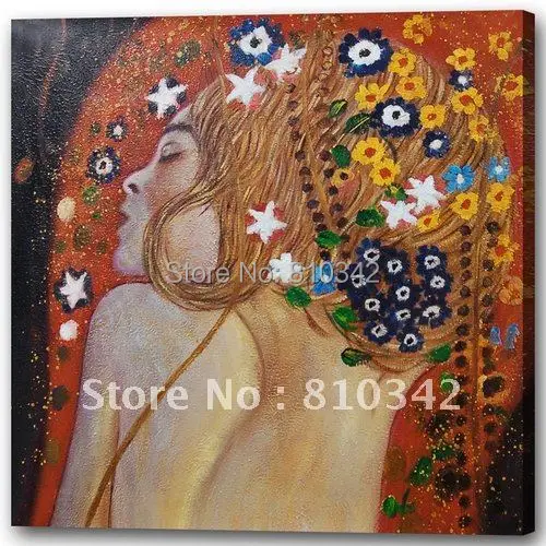 

Wholesale home decorate canvas art handmade painting of Klimt art paintings