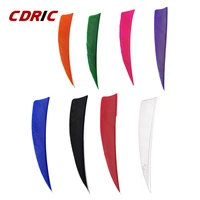 50pcs 8 color turkey feather right shield 4 inch archery arrow accessories apply to wood bamboo carbon glassfiber arrow shaft