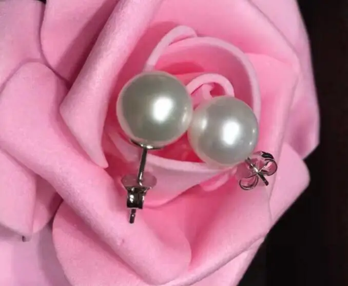 

free shipping AAA++ Natural genuine south Akoya Pearl pendant 925 SILVER EARRING