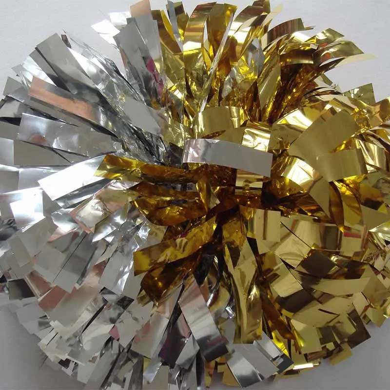 Помпон для чирлидинга помпон 6 дюймов металлическая бронзовая ручка металлик