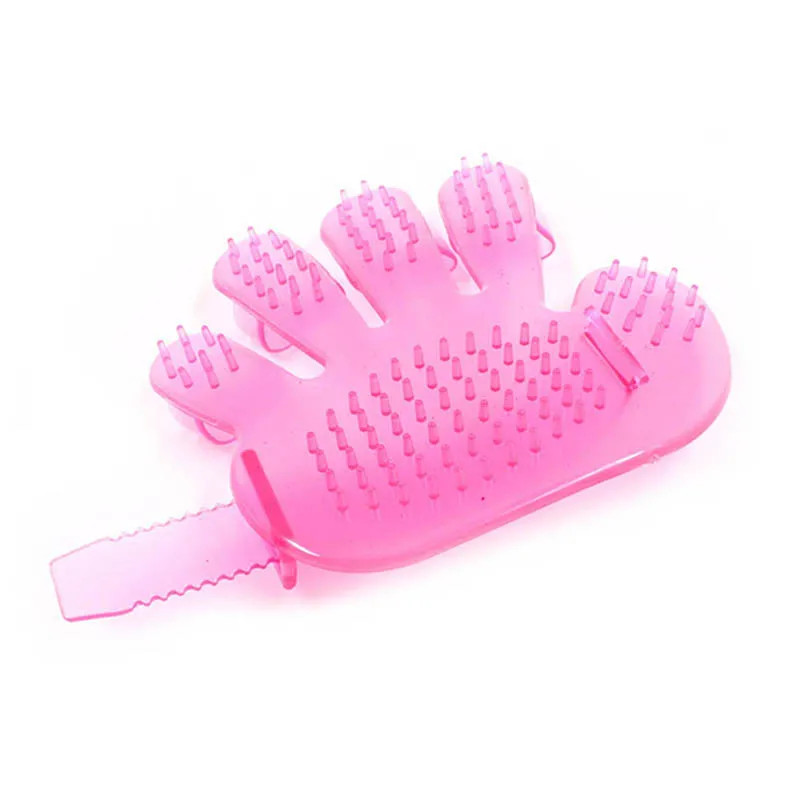 Горячая продажа ПЭТ пальмового типа 5 пальцевая щетка сплошной цвет Силиконовая