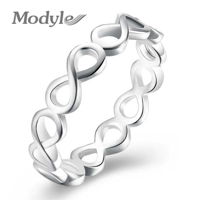 Новинка 2020 кольцо бесконечности Modyle для женщин серебряный цвет свадебные
