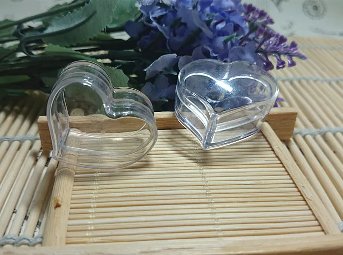 

3G Small heart Shape Jar, Transparent Color, Cosmetics Small Sample Packing Box, Mini Plastic Jar,Cosmetic Packaging