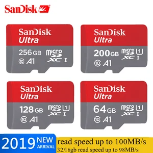 SanDisk карта памяти micro sd, класс 10, 128 ГБ, 64 ГБ, 32 ГБ, 16 ГБ, 256 ГБ