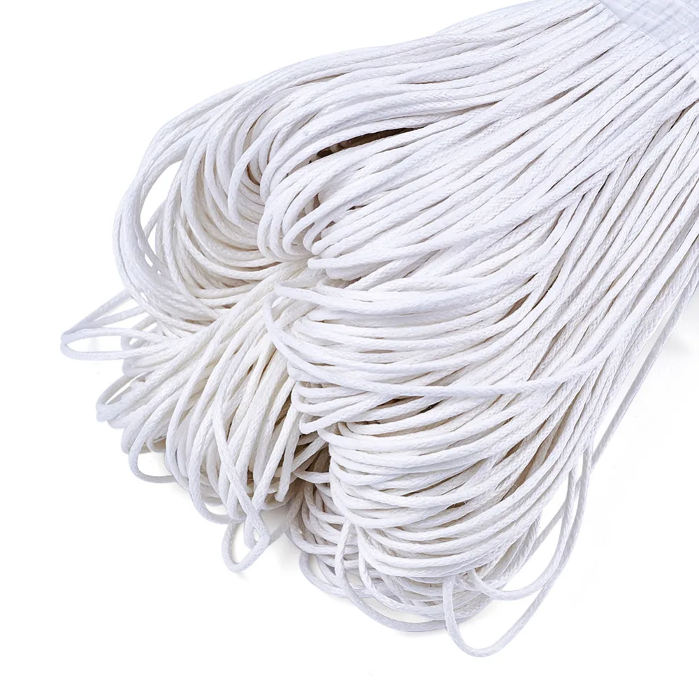 

Pandahall White Cotton Wax Cord 1mm, 400m/bundle
