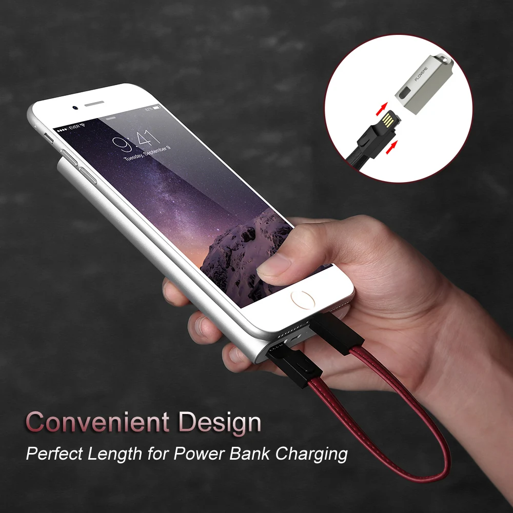 FLOVEME USB кабель для iPhone 7 8 Plus X 10 из искусственной кожи брелок зарядный кабель для iPhone 6 6S Plus 5 5S SE для Apple iPad