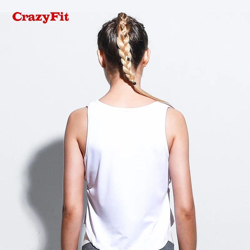 CrazyFit открытая рубашка для йоги женский спортивный Топ для женщин топы Спортивные без рукавов Одежда для фитнеса Спортивная одежда для тренажерного зала