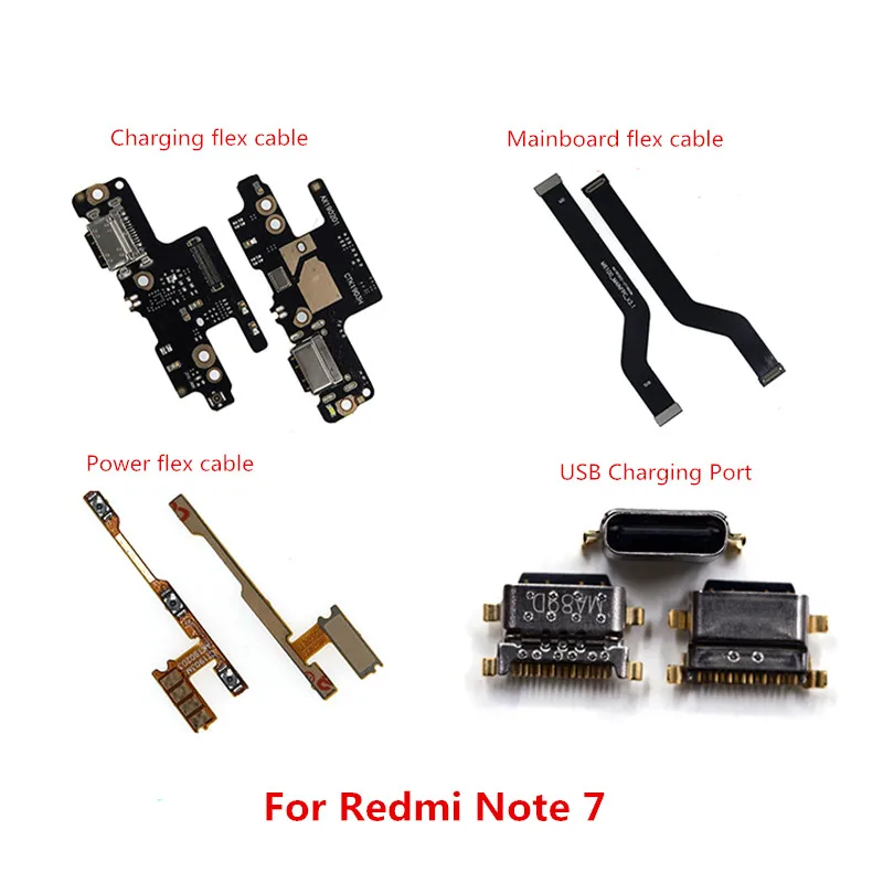 Материнская плата с разъемом для зарядки Xiaomi Redmi Note 7 материнская USB | Мобильные
