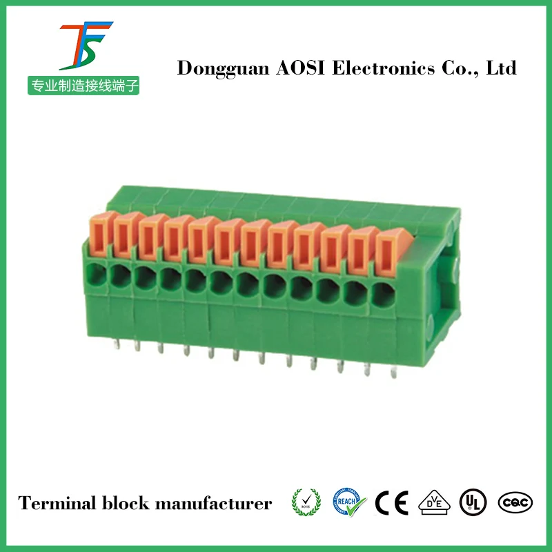 AOSI DG141R KF141R 2 54 мм шаг PCB прямое стопы разъемы 2/3/4/5/6/7/8/9/10P Весна Screless Медь клеммной
