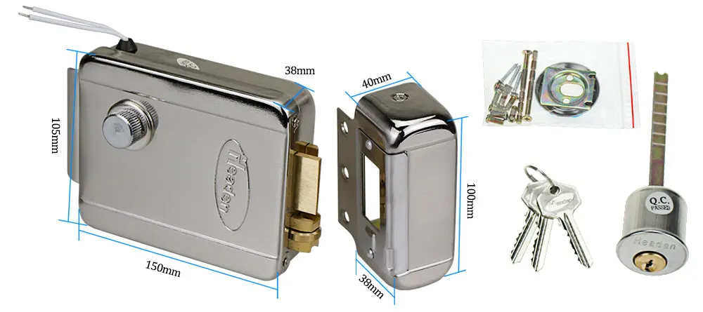 Домофон для видеодомофона 7 ''цветной монитор+ rfid-камера доступа+ Электрический фиксатор руля+ беспроводной пульт дистанционного управления