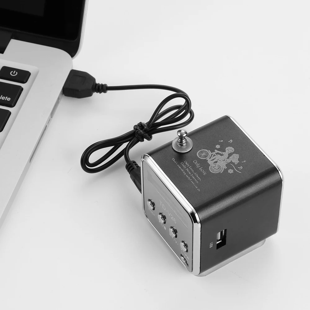 Vapeonly TD-V26 мини стерео супер бас динамик цифровой ЖК стерео громкий динамик Micro SD TF музыкальный проигрыватель для ПК/MP3/4/Мобильный/настольный