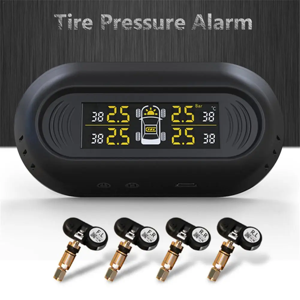 Автомобильный TPMS солнечный заряд ЖК-дисплей давления в шинах монитор Поддержка