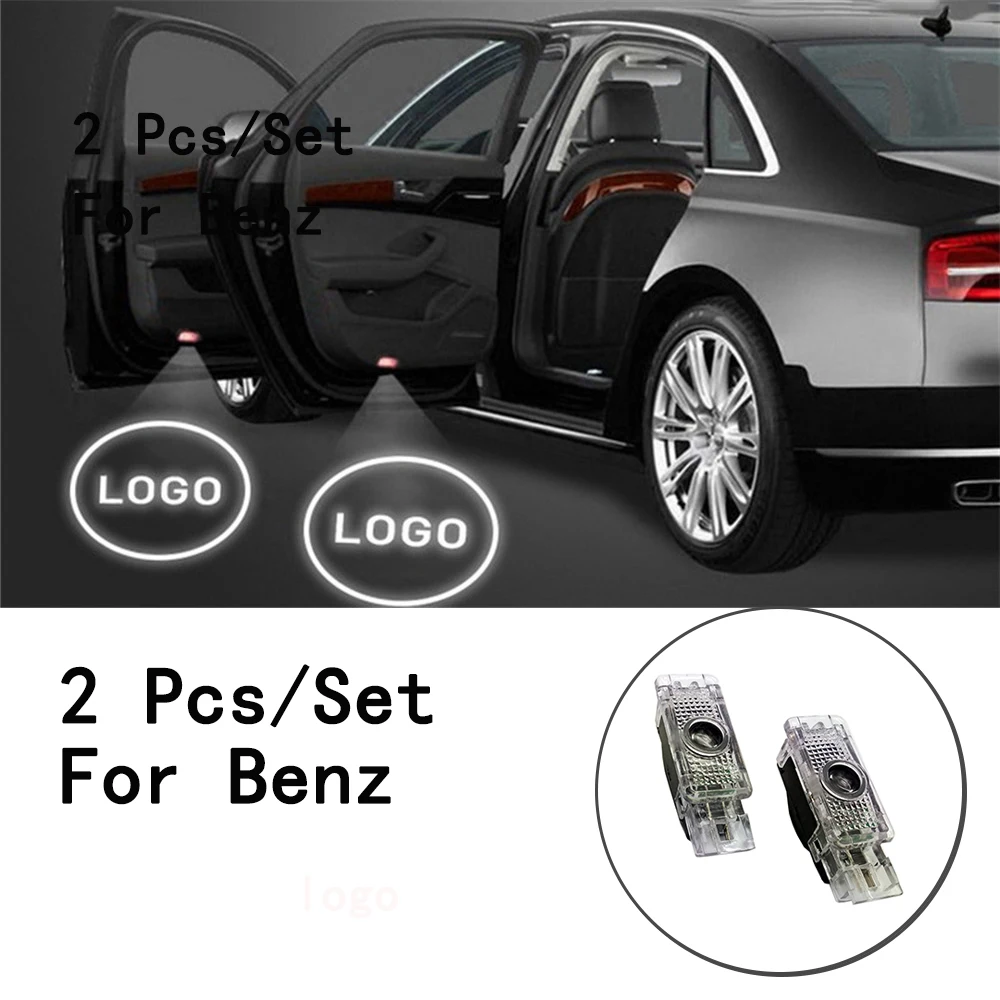 Объектив включает только для Benz S Class/SLK/CLK/SLR/W240/R171 5 Вт Ghost Shadow Projetor 2 шт./компл.