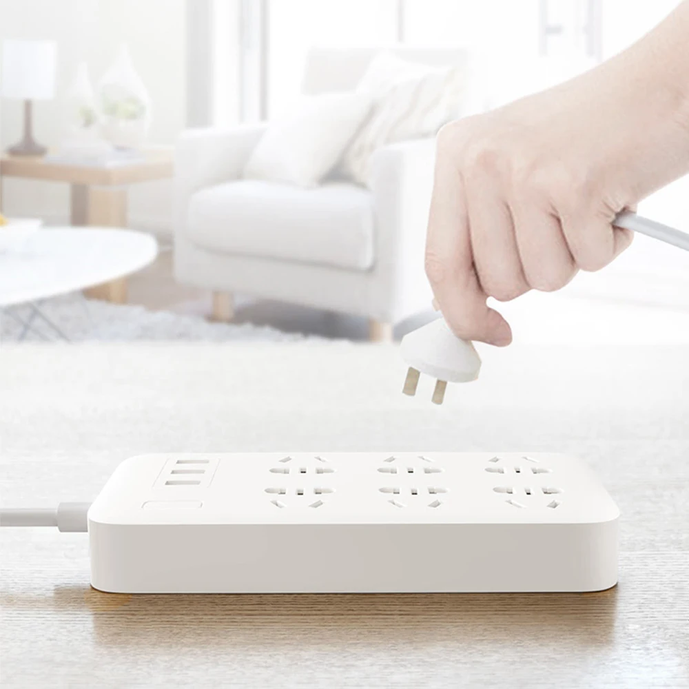 Оригинальный Xiaomi mijia Smart Мощность полосы 2A быстрой зарядки 3 USB разъем расширения 6