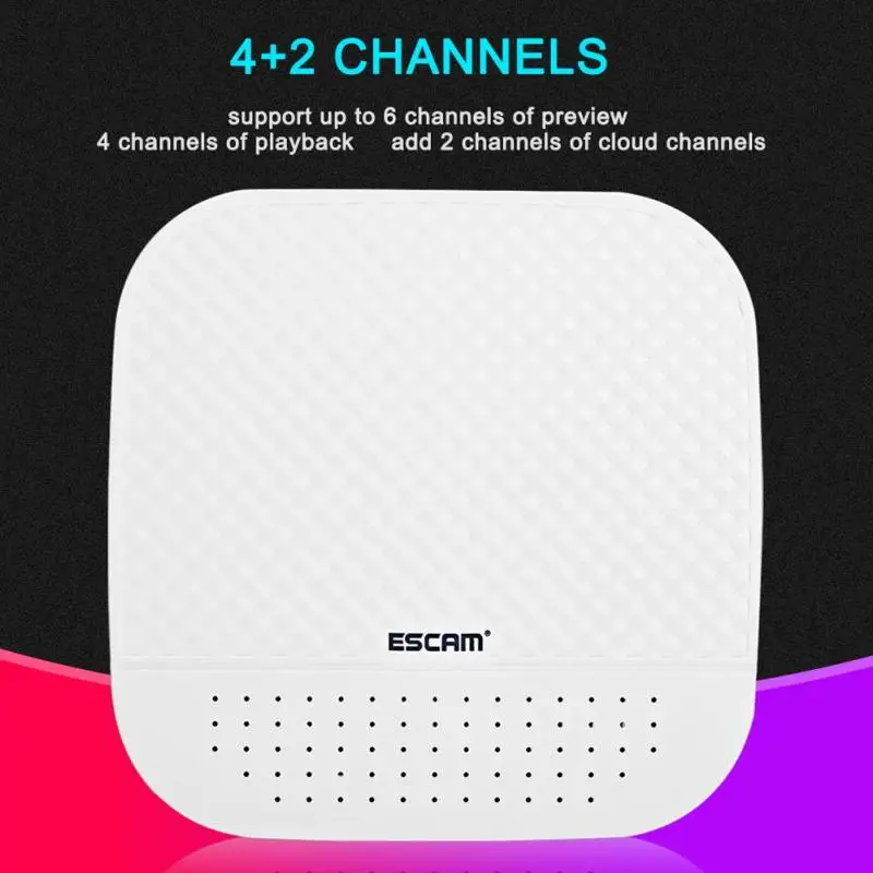 Сетевой видеорегистратор ESCAM PVR204 1080P 4 + 2 канала ONVIF с канальным облачным каналом