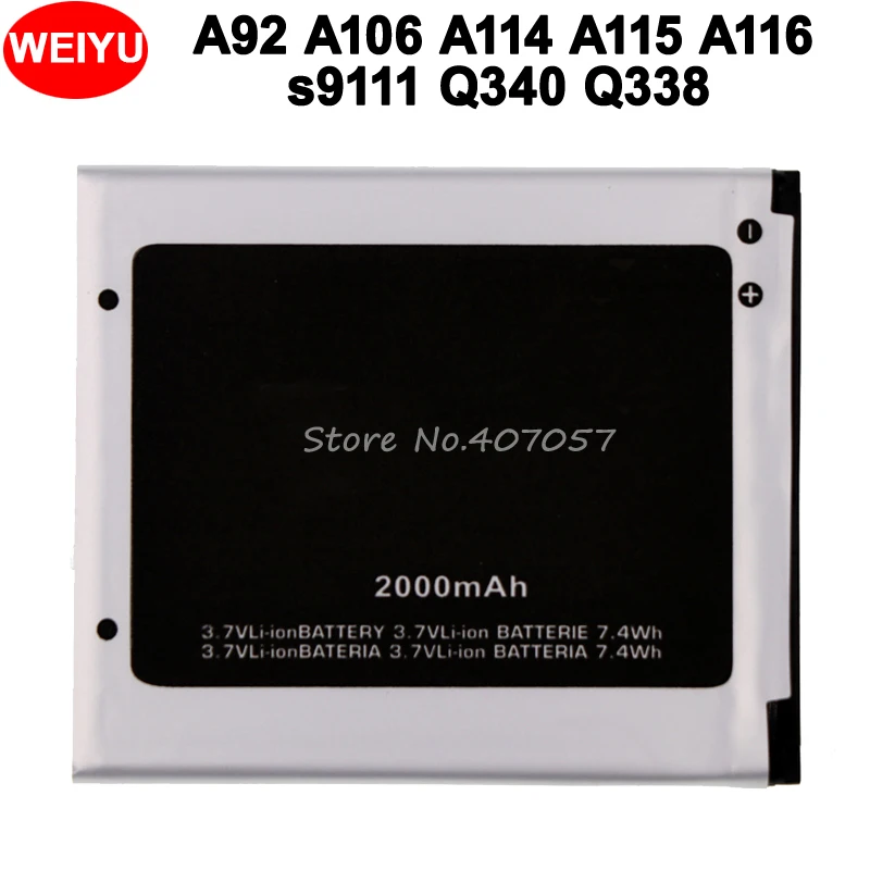 Для micromax s9111 Батарея A92 A106 A114 A115 A116 A117 A210 S9101 Q340 Q338 аккумулятор 2000 мАч | Мобильные