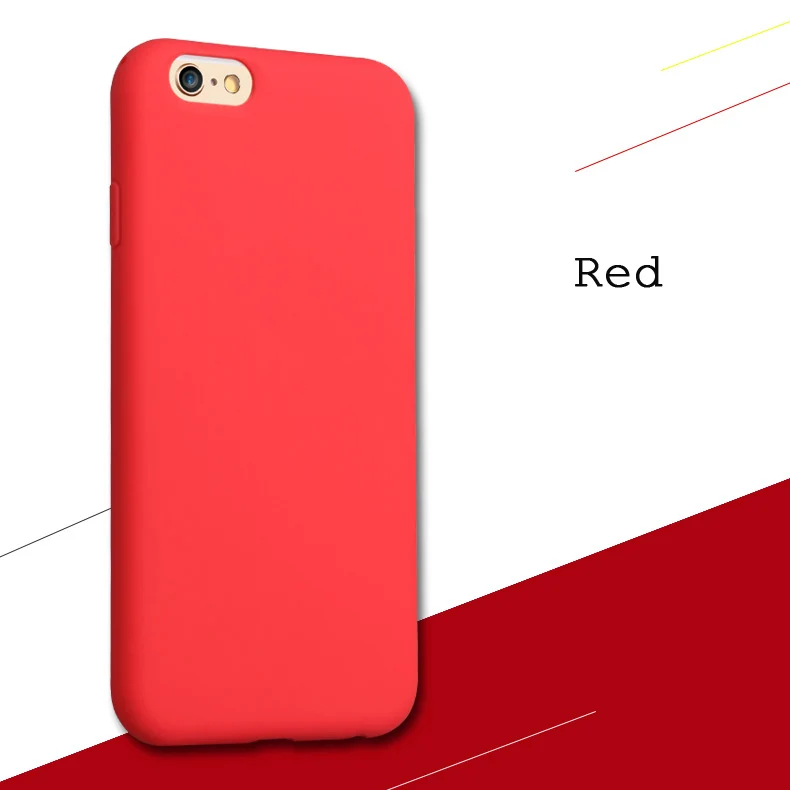 Красный ITEUU 6 6S Plus конфетный ТПУ матовый чехол для Apple iphone 6 6S Plus чехол s силиконовый гелевый мягкий элегантный чехол на заднюю панель против отпечатков пальцев - Цвет: Красный