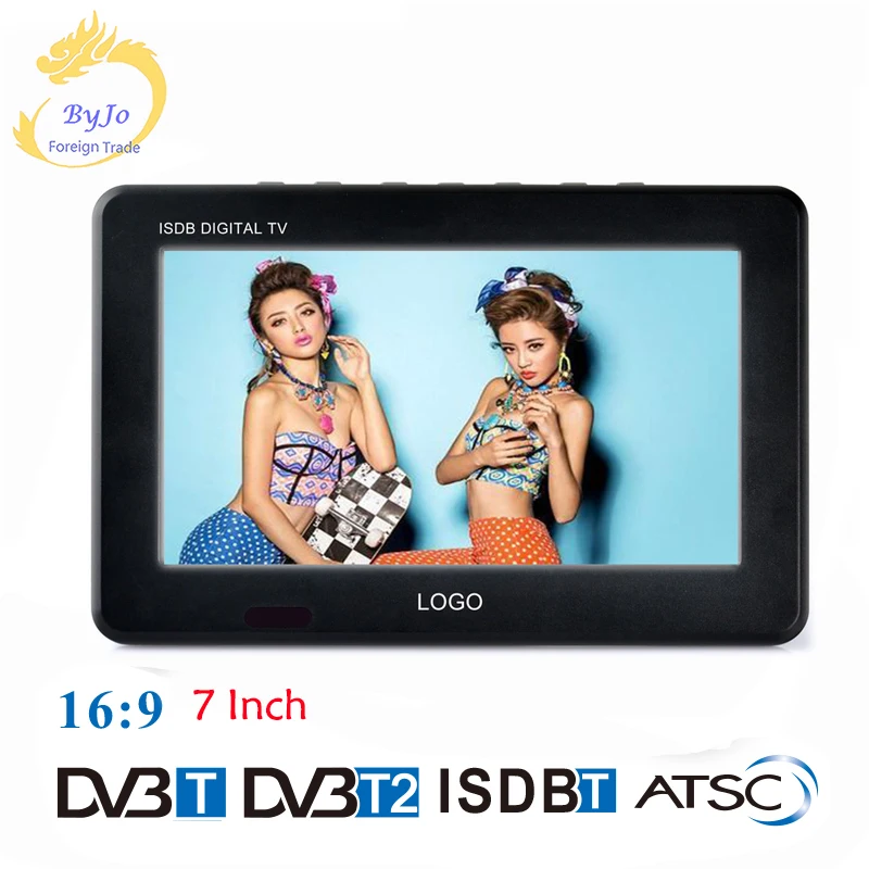 LEADSTAR D7 7 дюймов led ТВ цифровой плеер DVB-T T2 аналоговый все в одном мини ТВ Поддержка USB TF ТВ программы автомобильное зарядное устройство подарок
