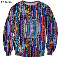 yx girl brand clothing 2018 new fashion mens womens long sleeve sweatshirt 90s retro style 3d print casual pullover zs785