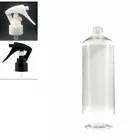 500 мл пустые круглые пластиковые бутылки, прозрачная ПЭТ бутылка с белымичерными опрыскивателями