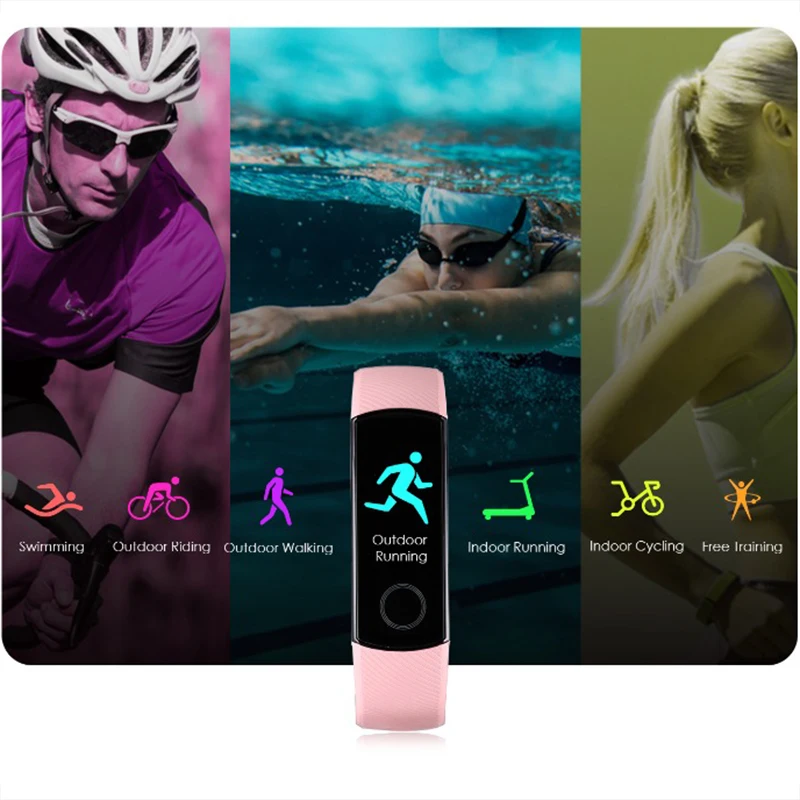 Смарт браслет Honor Band 4 фитнес 0 95 дюйма цветной сенсорный экран AMOLED трекер