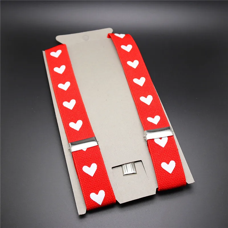 Детские красные подтяжки с милым сердцем для маленьких девочек подвесной зажим