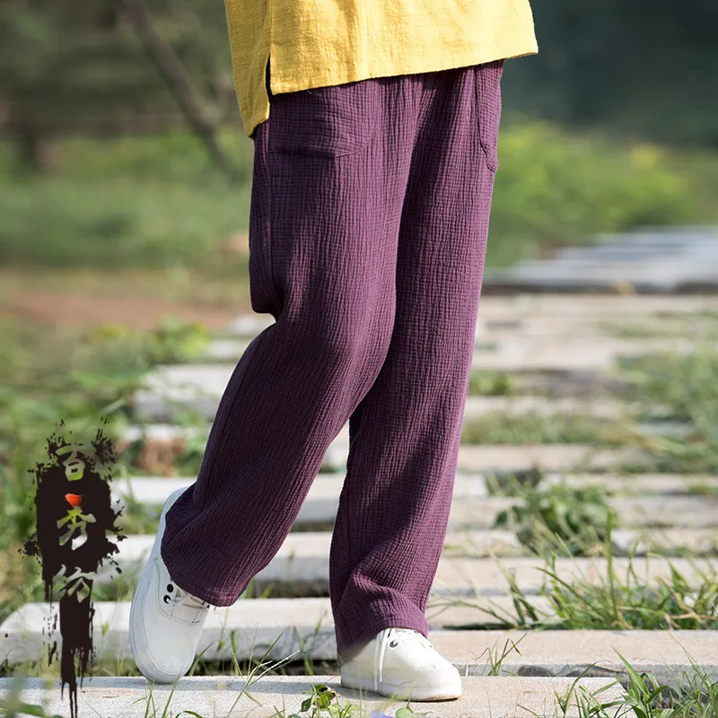 Брюки султанки из хлопка и льна в японском стиле|cotton linen pants|linen pantsfashion pants |