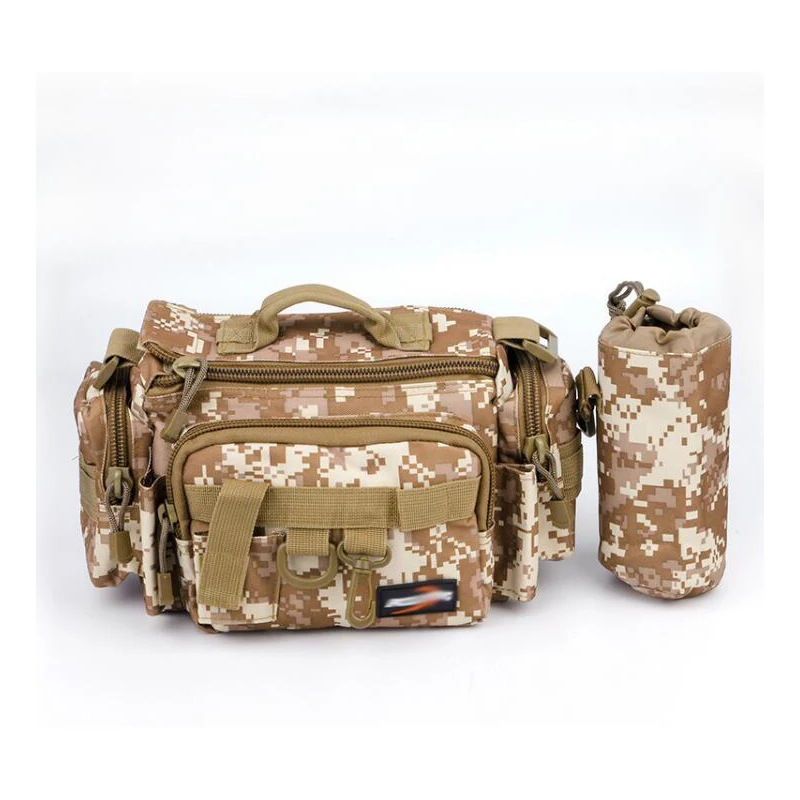 

2019 Multi - functional Road Sub-package Waterproof Camouflage Thick Fishing Gear Bag Fishing Bag Backpack Fishing Kit