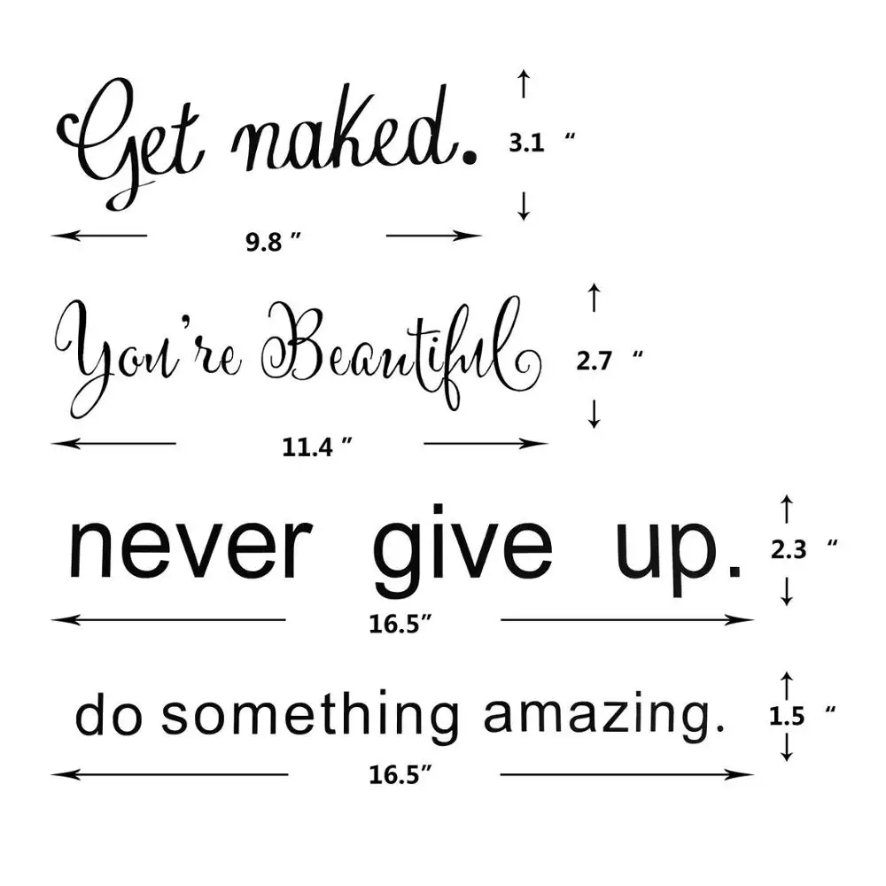 Вдохновляющие фотообои 4 шт./набор мотивационные виниловые настенные наклейки