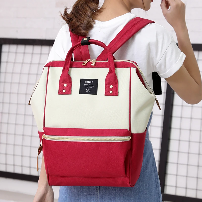 

Вместительный женский рюкзак AOTIAN, школьные ранцы в стиле преппи для девочек-подростков, женские дорожные сумки из ткани Оксфорд на плечо, рю...