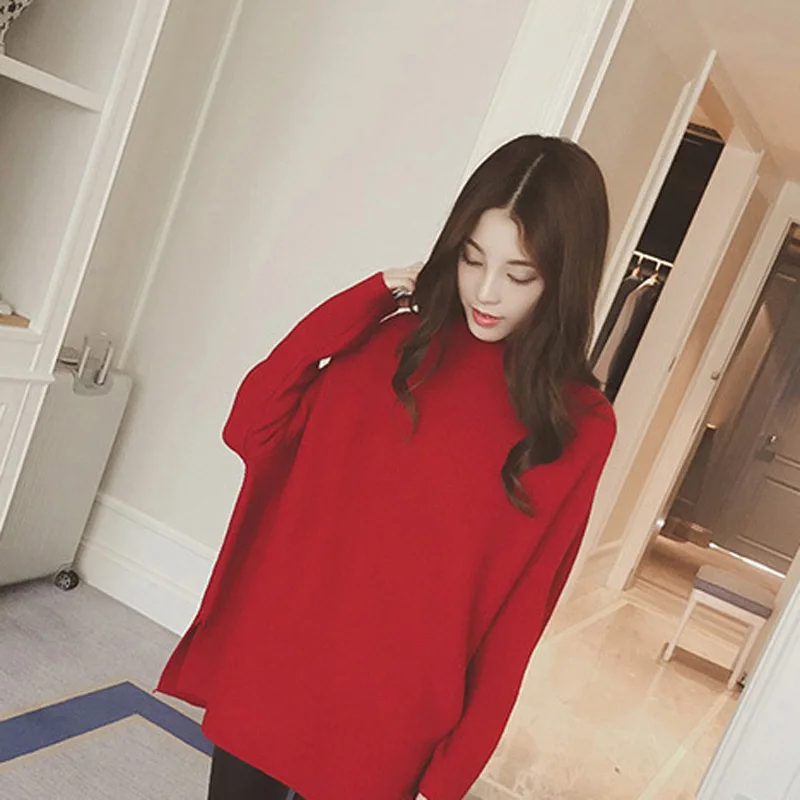 2019 свитер с высоким воротником женский зимний вязаный и пуловеры Повседневный