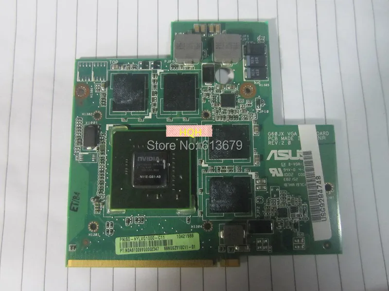 Оригинальная видеокарта G60 Your Suc G60JX для ASUS PN 60-NYLVG1000-C11 GTS360M GTS 360M GTX GTX360M N11E-GS1-A3 DDR5 MXM