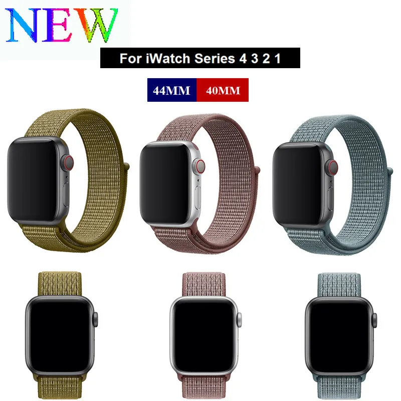 Открытый Новый Цвет Красный Небесный Бирюзовый Спортивная петля для Apple Watch 4 3 40