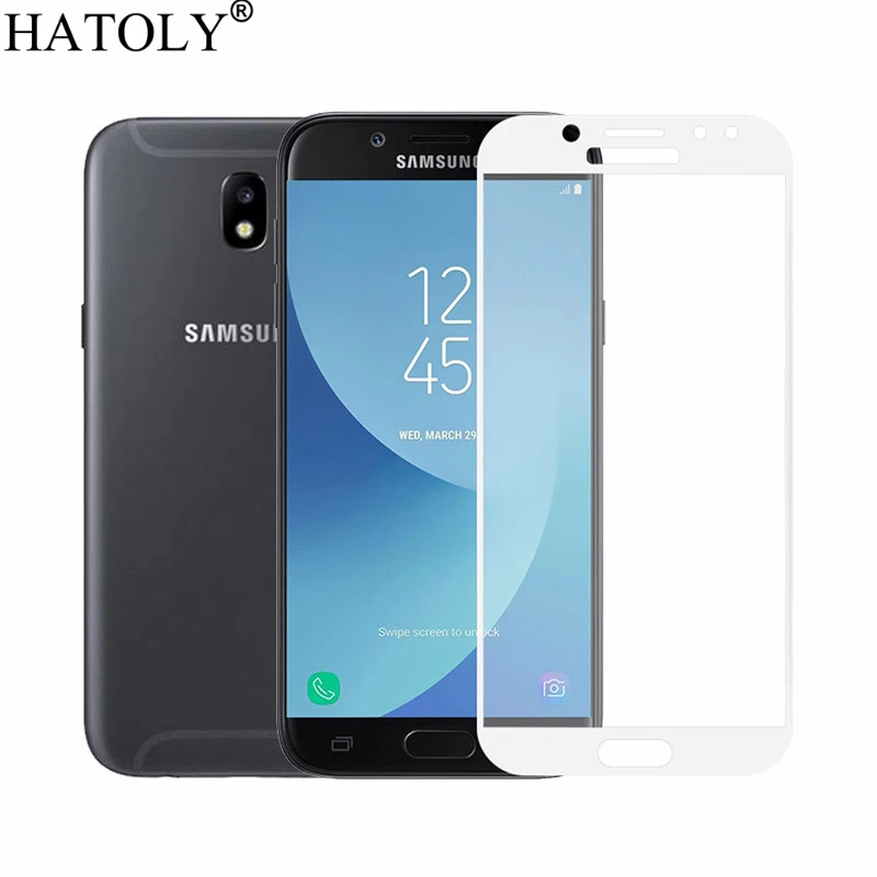 2 шт. закаленное стекло для Samsung Galaxy J7 2017 защита экрана J730F/DS полное покрытие 3D