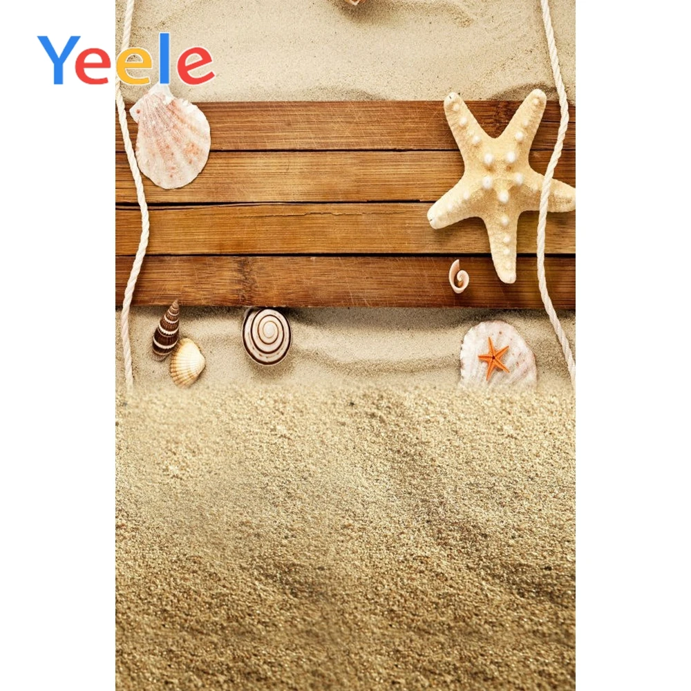 Yeele Seaside Beach Shell View Professional Child Photography Portrait Backdrops Wood Photographic Backgrounds For Photo Studio |