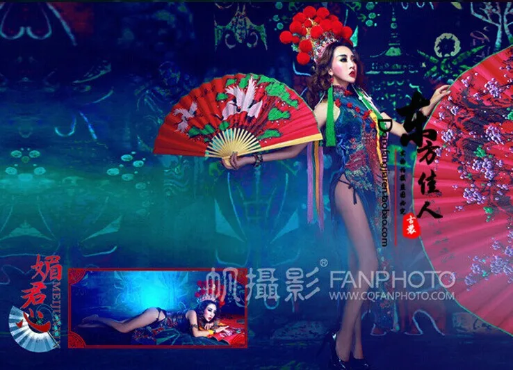 Meijunxin сексуальный Cheongsam Qipao Китайская опера костюм фотография костюм для женщин тарелка красота серии