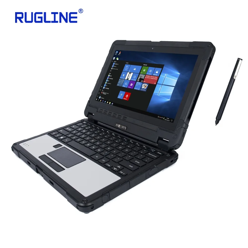RUGLINE RX11 вторая веб-камера 11,6 дюймов ноутбук прочный планшетный ПК Windows 10 Домашняя ОС 8 Гб 128 ГБ
