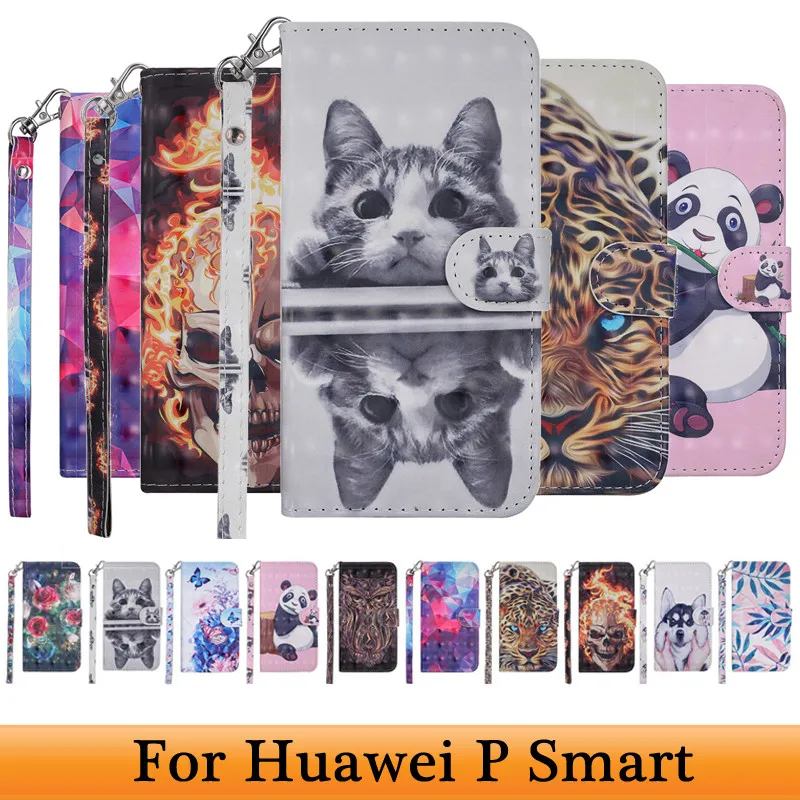Чехлы для Huawei P Smart чехол книжка из искусственной кожи Роскошный мобильного