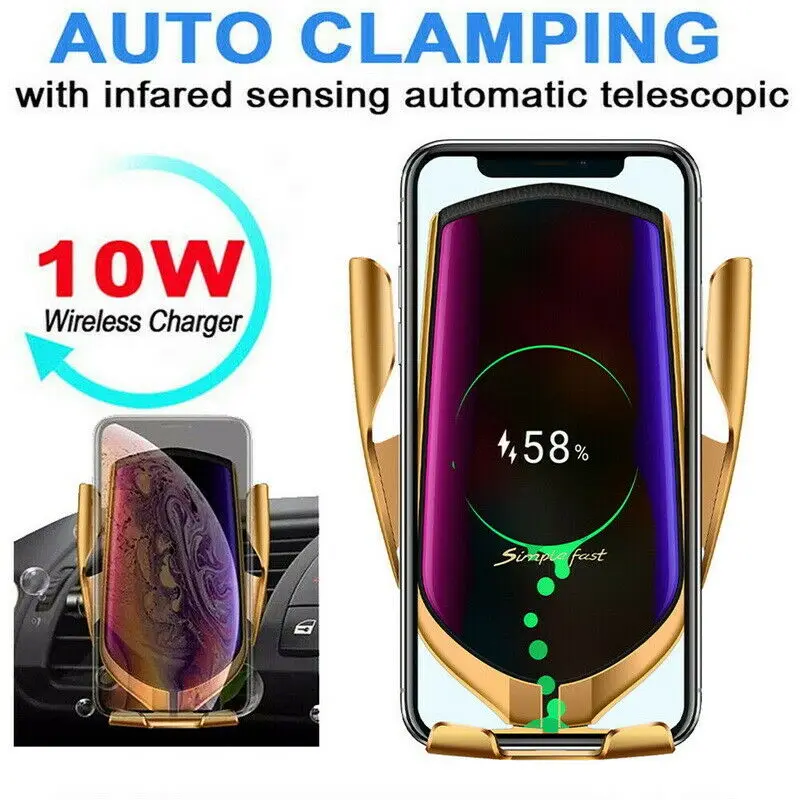 10 Вт автомобильное беспроводное зарядное устройство Qi для Iphone 8 X XS MAX