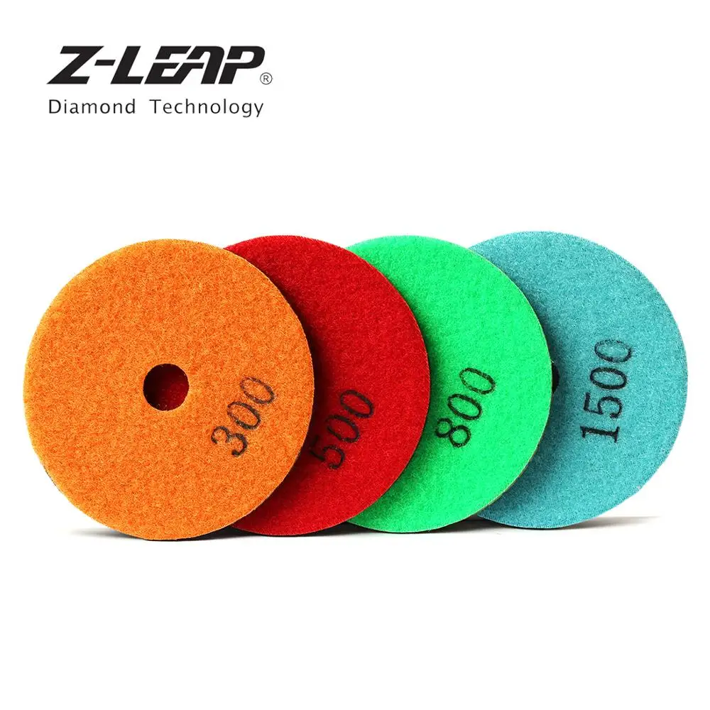 Z-LEAP 4 шт. дюйма Алмазные полировочные колодки 100 Камень кварцевый мм гранит