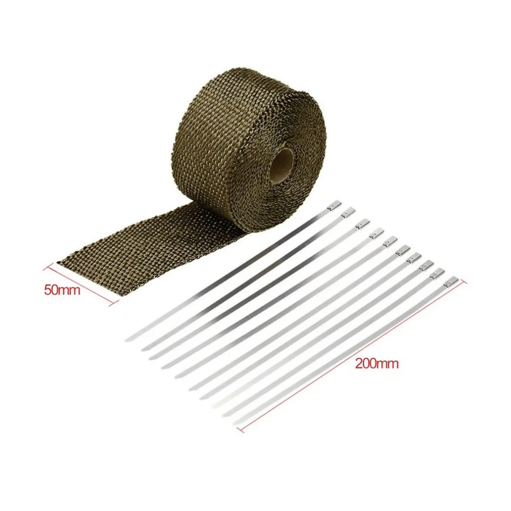 5M Heat Exhaust Pipe Heat Shield Thermo Turbo Wrap Tape For Car Truck Intake Intercooler Reflective Insulation Kit Refit Design
