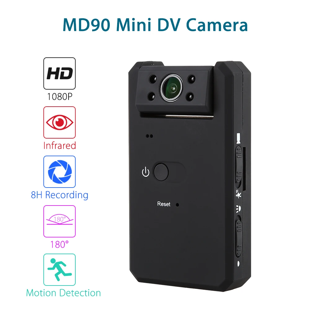 Умные мини видеокамеры DV камера HD 1080P инфракрасное ночное видение вращение на 180