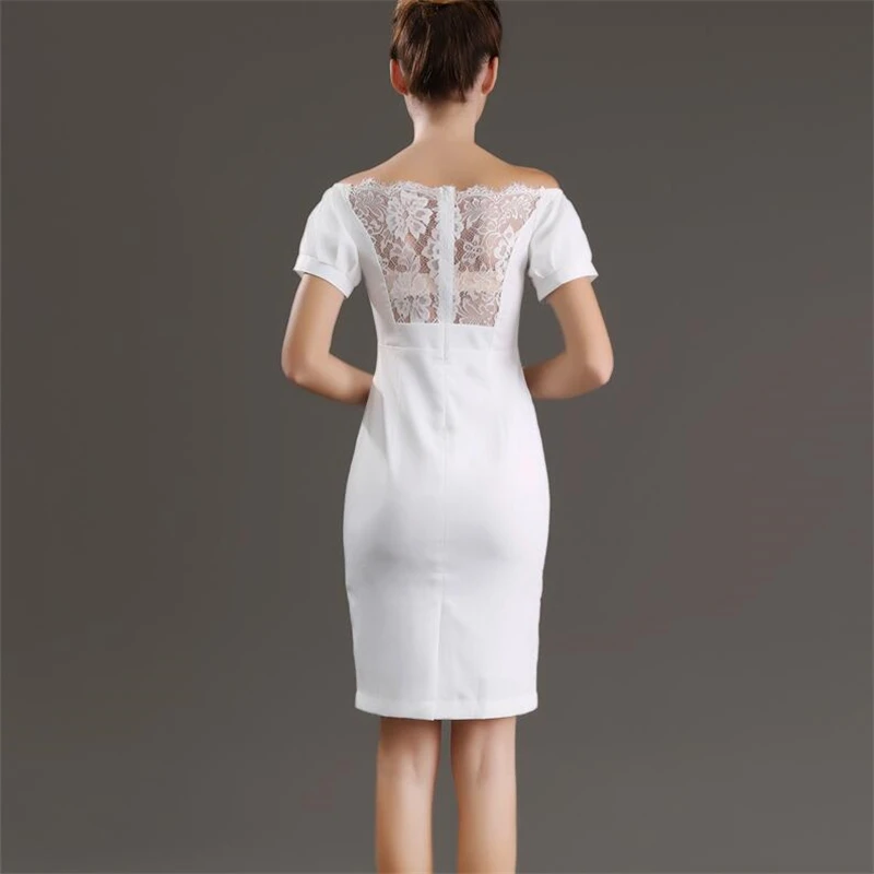 Летнее белое кружевное платье H han queen женское пикантное винтажное повседневное