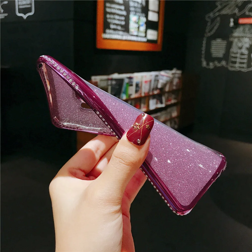 Rhinestone Glitter Cases For Samsung Galaxy S7 Edge S8 S9 S10 Plus S10E Note 8 9 J7 A8 A6 A7 2018 A520 Soft TPU Bling Cover |