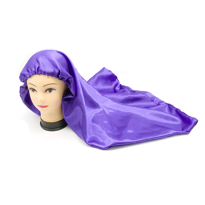 Настраиваемый логотип длинные Буле шляпа шелковый атлас капот двойной Слои