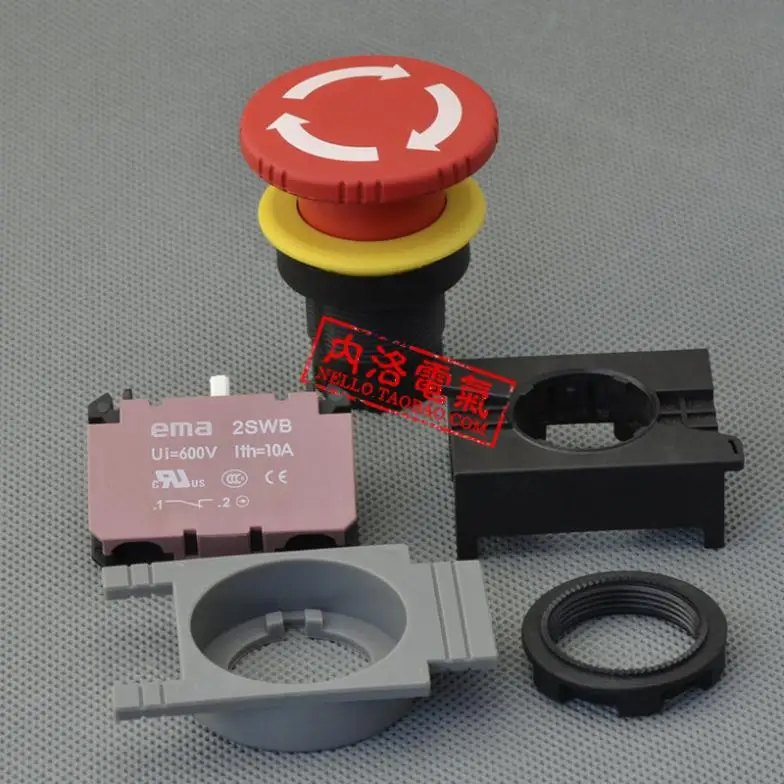 [SA] импортный Выключатель кнопки аварийной остановки EMA 30 мм Поворотный сброс E3R1R1B