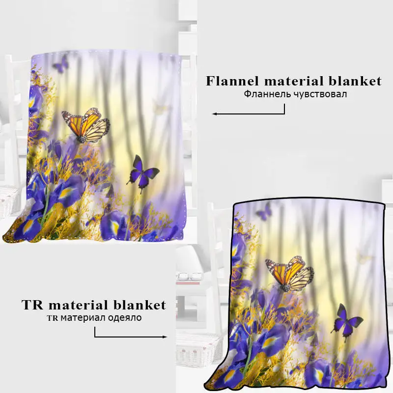 

New Arrival Orchids Flowers Blankets 3D Printing Soft Blanket Throw On Home/Sofa/Bedding Portable Adult Travel Cover Blanket