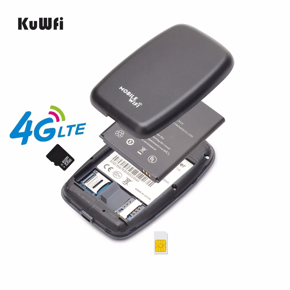 KuWFi разблокированный 3g 4G Wi Fi роутер Точка доступа мобильный Портативный карман